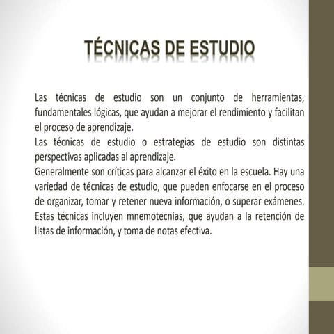 Tecnicas de estudio