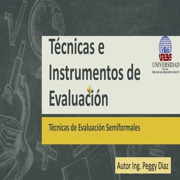 Tecnicas de evaluacion semiformales