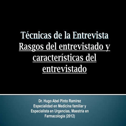 Tecnicas de la entrevista