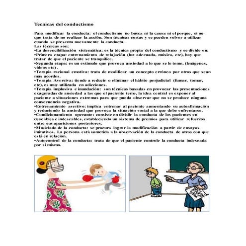 Tecnicas del conductismo