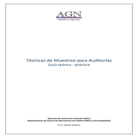 Tecnicas de muestreo para auditorías