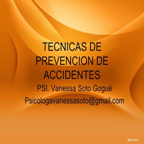 Tecnicas de prevencion de accidentes