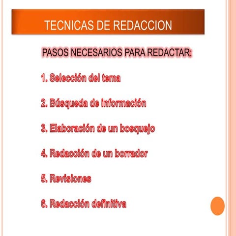 Tecnicas de redaccion | PPTX