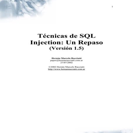 Tecnicas de sql injection