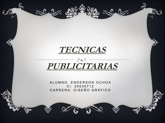 Tecnicas publicitarias
