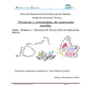 Tecnicas y estrategias de expresiòn...