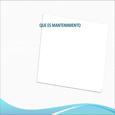 Tecnicas y tipos de mantenimiento