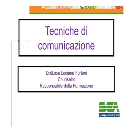 SEAGRUPPO - Tecniche di comunicazione efficace