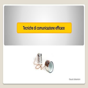 Tecniche di comunicazione efficace