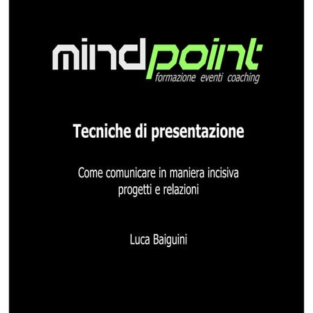 Tecniche di Presentazione