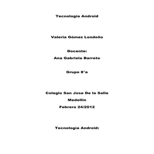 Tecnología android
