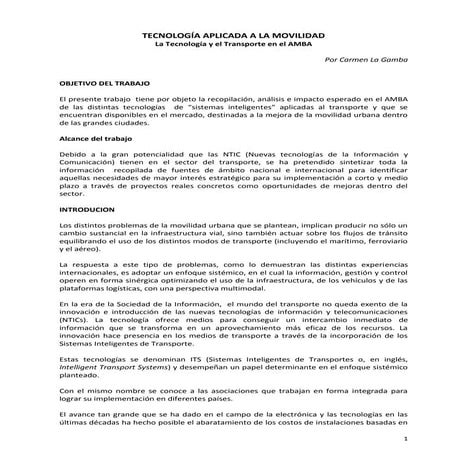 Tecnología aplicada a la movilidad clg final