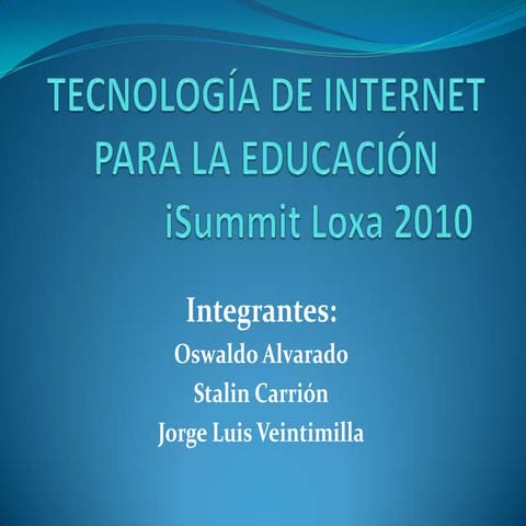 Tecnología de internet para la educación