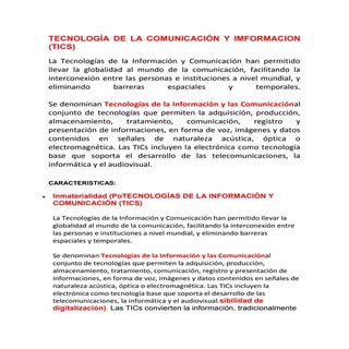 Tecnología de la comunicación y imf...