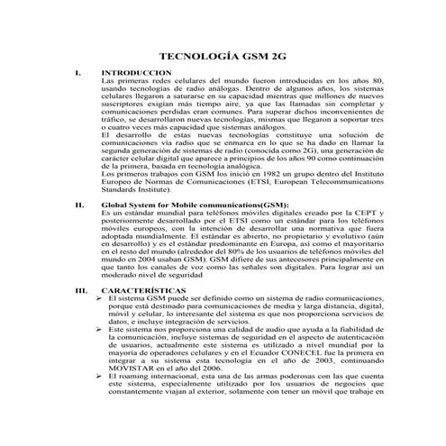 Tecnología gsm 2g