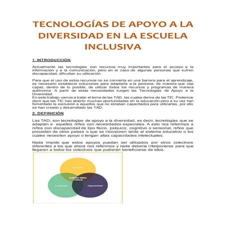Tecnologías de apoyo a la diversidad en la escuela inclusiva 2