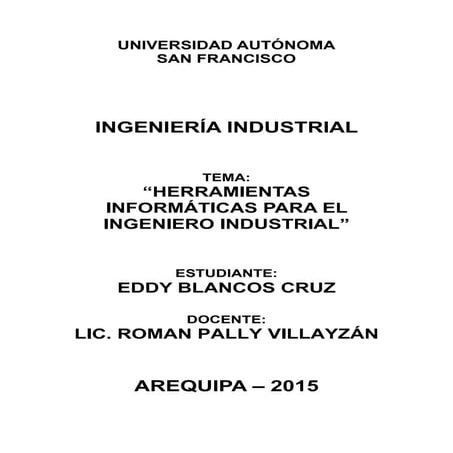 Tecnologías de la información aplicada a la ing. industrial