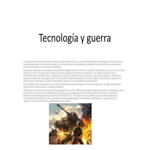 Tecnología y guerra