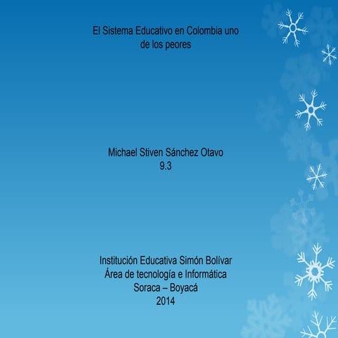 SISTEMA EDUCATIVO EN COLOMBIA