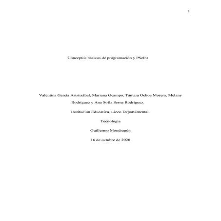 Conceptos básicos de programación, fundamentos de programación pseint.