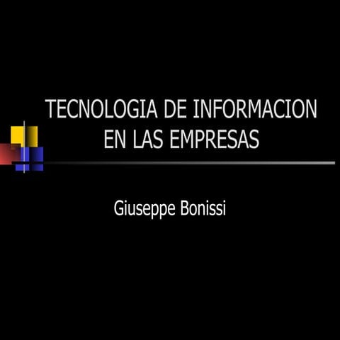 Tecnologia de informacion en las empresas