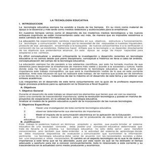 La Introduccion a la Tecnologia edu...