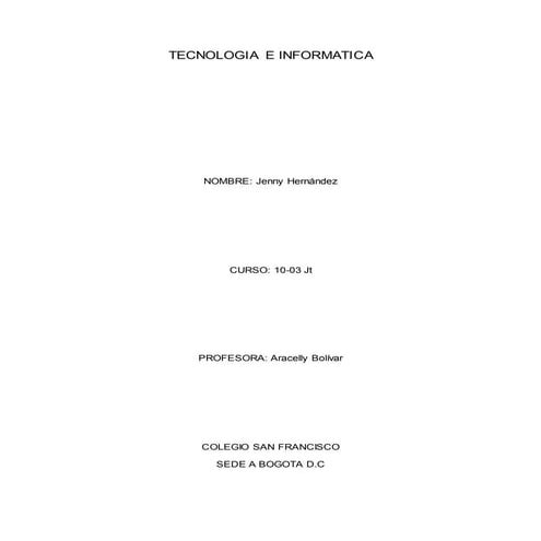 Tecnologia e informatica (jenny hernandez)