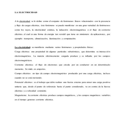 Tecnologia electricidad