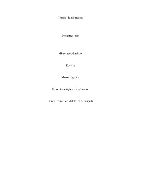 Tecnologia en la educacion