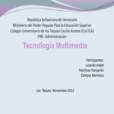 Tecnologia multimedia