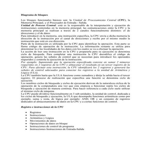 Estructura interna de un procesador