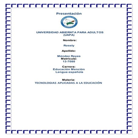 Tecnologias aplicadas a la educación