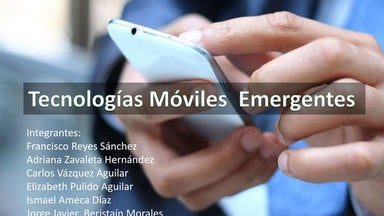 Tecnologias emergentes moviles