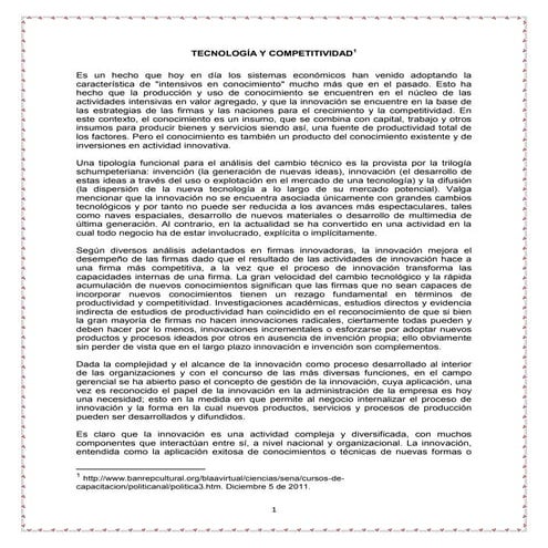 Tecnologia y competitividad