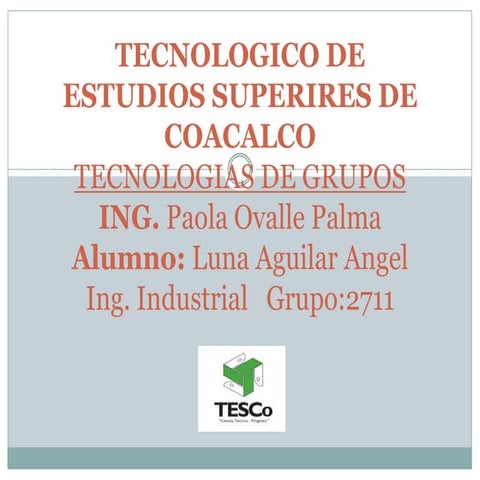 TECNOLOGÍAS DE GRUPOS
