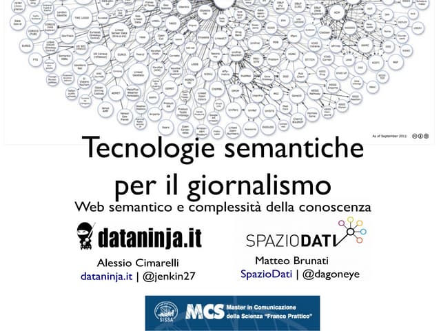 Tecnologie semantiche per il giornalismo @ SISSA