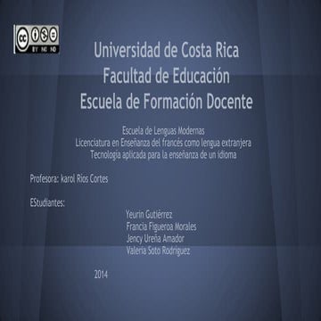 Tecnología aplicada para la enseñanza de un idioma