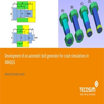 TECOSIM project: Automatic bolt generator for crash simulations | PDF