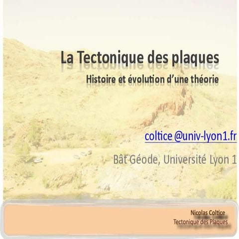 Cours de préparation à l'aggrégation SVT - Tectonique des plaques