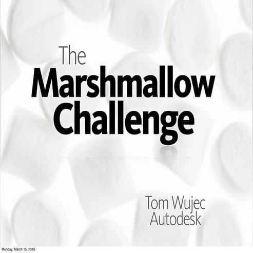 The Marshmellow challenge - esercizio di teambuilding