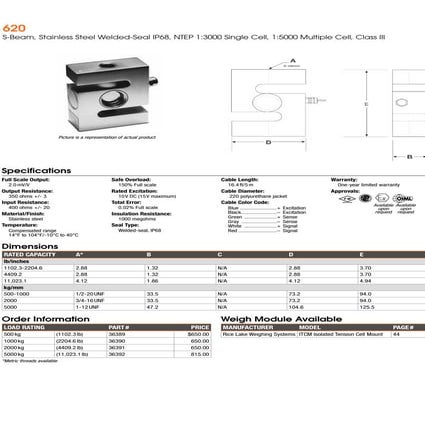 Tedea Huntleigh Load Cell Catalog 2015 | PDF