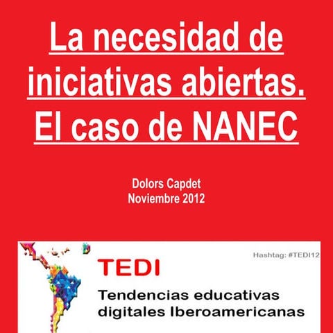Tedi12. Iniciativas abiertas