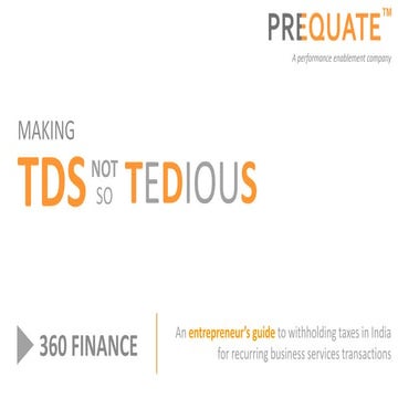 From Tedious to TDS | Entrepreneur's guide to withholding taxes in ...