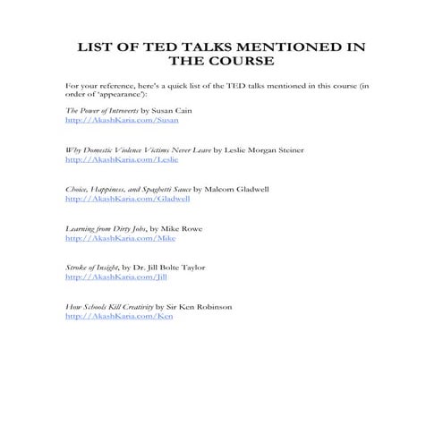Ted talks   best ted talks with links to the videos