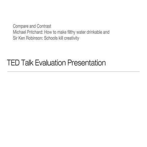 Ted talk slideshow ullrey m | PPT