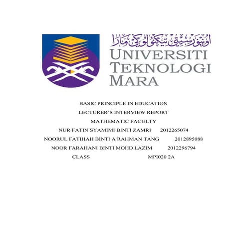 Informational interview report | DOCX