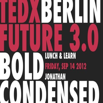 TEDxBerlin 2012 Summary