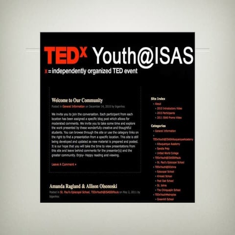 Tedx for ISAS Heads