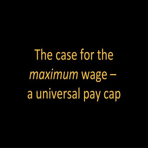 TEDxTableMountain - 'The case for the maximum wage'