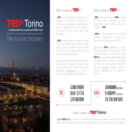 Tedx Torino Brochure Pdf Web Conferencing Computer Software And